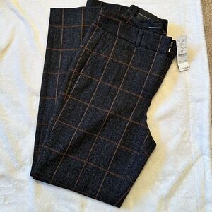 White House Black Market Men's Plaid Pants - Black and Brown